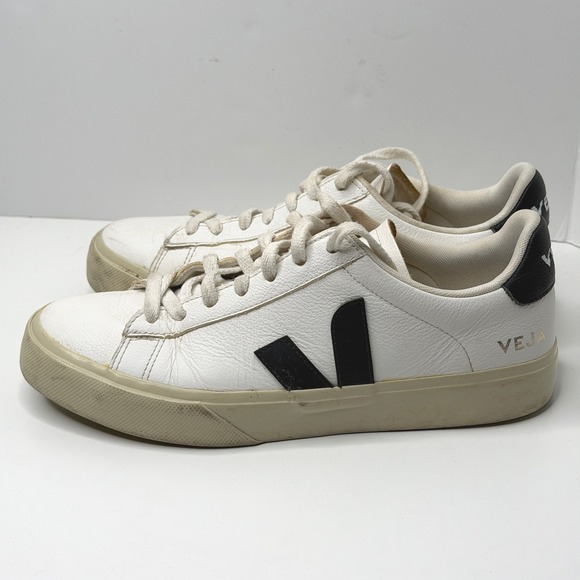 Veja Campo Sneakers Womens 9 White and Black - Picture 2 of 6